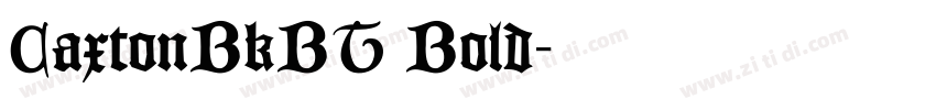CaxtonBkBT Bold字体转换